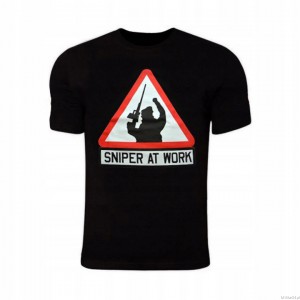 T-shirt TigerWood SNIPER AT WORK czarna