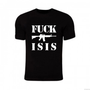 T-shirt TigerWood FUCK ISIS czarna