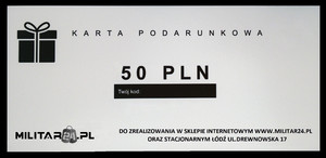 Karta podarunkowa Militar24.pl 50zł