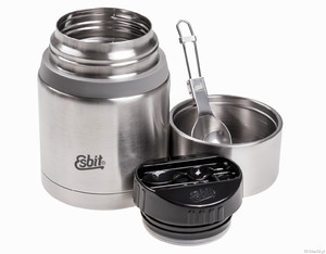 Termos obiadowy Esbit Food Jug 0,75l Steel grey - zestaw 