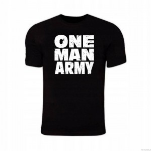 Czarna Koszulka MILITARNA ONE MAN ARMY 
